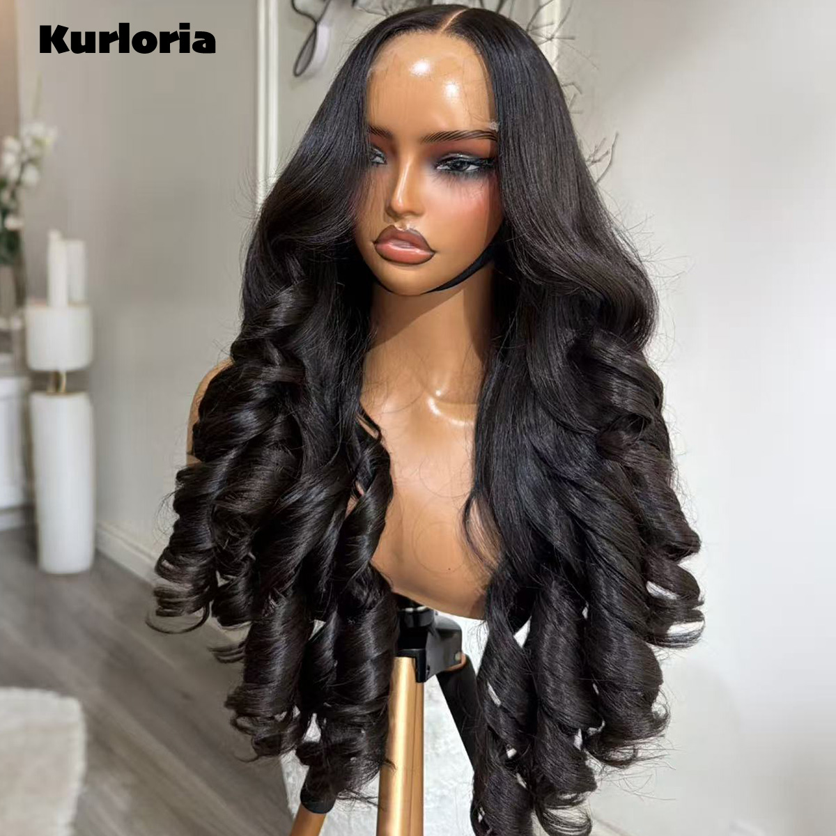 Glueless Wear And Go Human Hair Wig - 100% натуральные человеческие волосы, черный парик