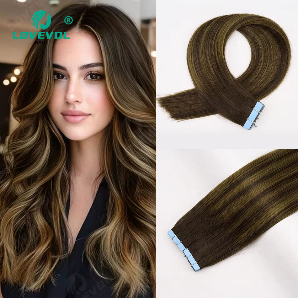 Invisible Tape In Extensions Real Hair - Модные накладные пряди для волос с
