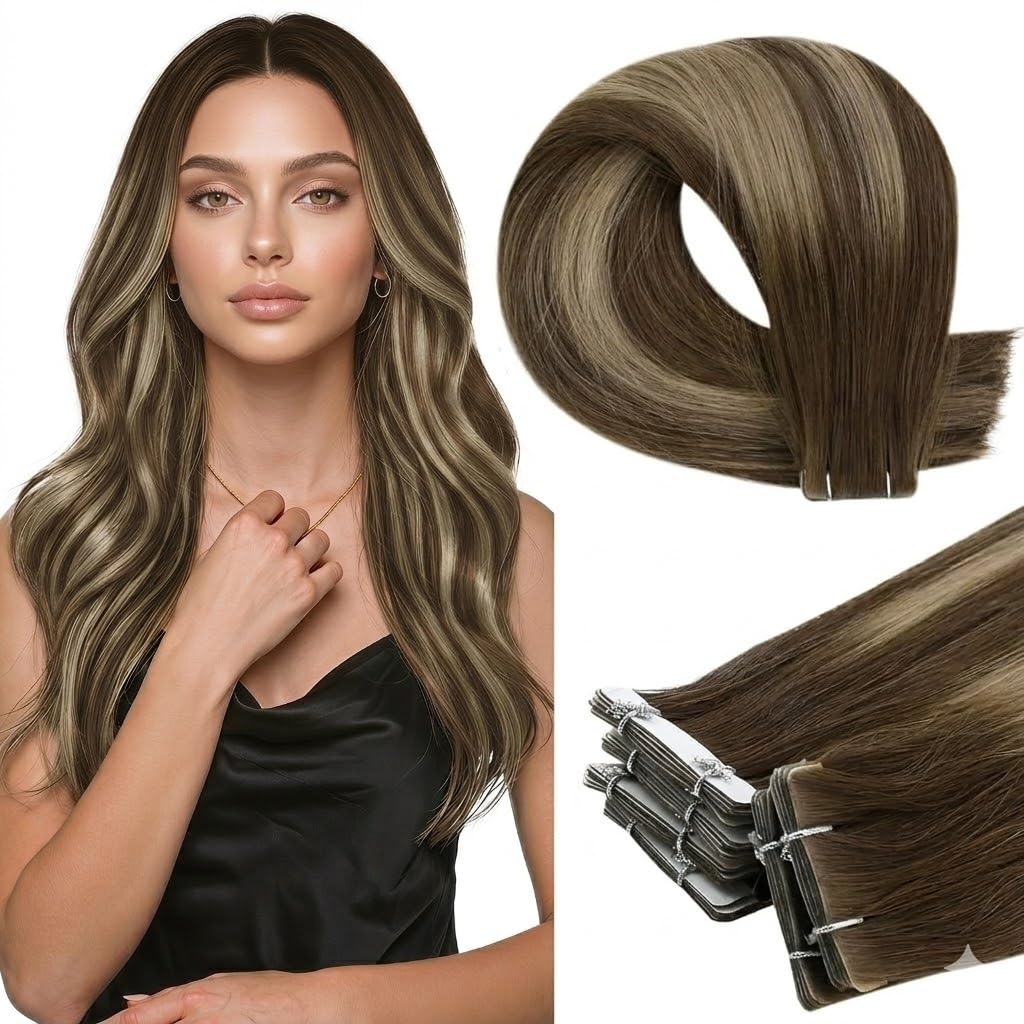 Invisible Tape In Extensions Real Hair - Накладные пряди для волос Full Shine