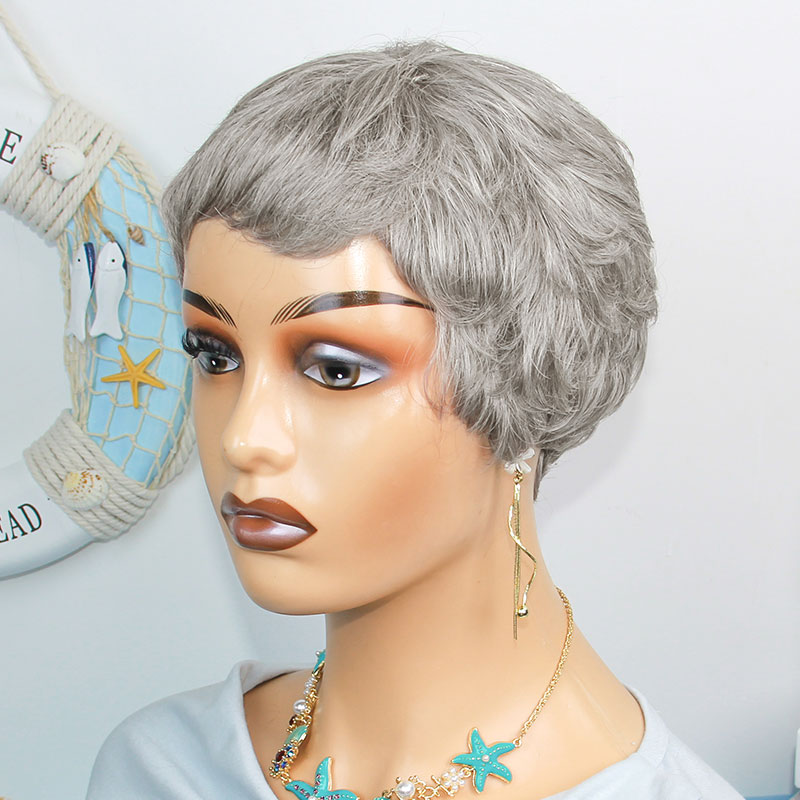 Short Pixie Cut Wig Human Hair Cheap - Короткие прямые парики из натуральных волос,