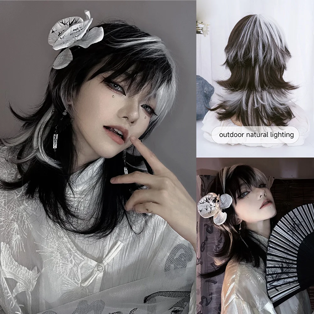 16-дюймовые черно-белые синтет – обзор и цена Synthetic Braided Wigs For Black Women