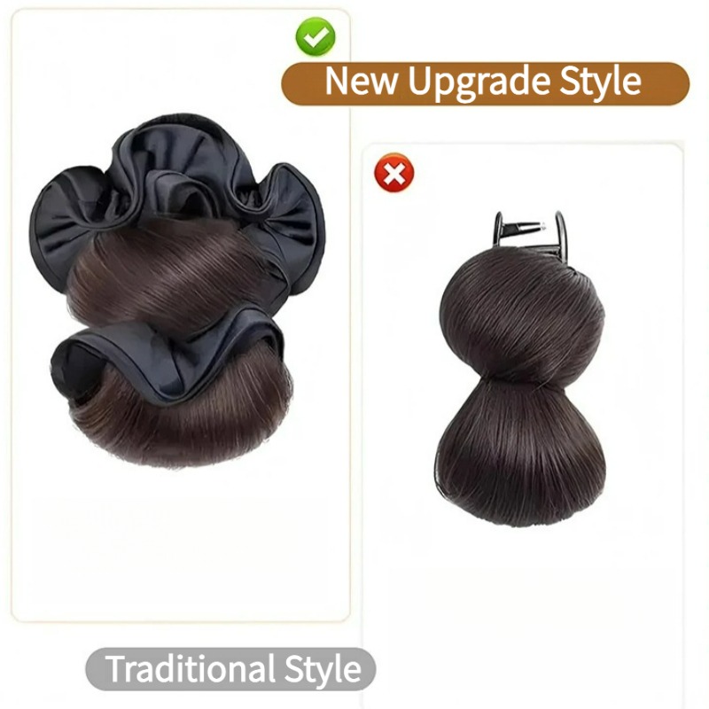 Новый синтетический атласный п – обзор и цена Claw Clip Messy Bun Hair Piece