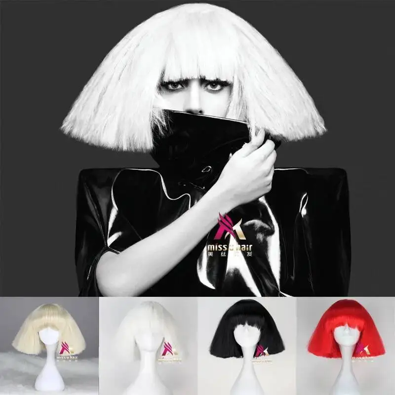 Черный парик Леди Гаги, блонд, – обзор и цена Synthetic Wigs
